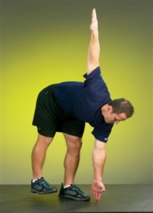Create the rotation in the torso of your body.
