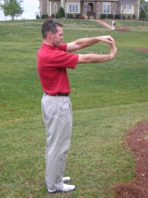 Keeping your elbow straight, bend your wrist back, so that your fingertips point to the sky. Keeping your elbow straight, bend your wrist back, so that your fingertips point to the sky.